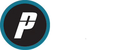 Logo for Principle HR Solutions, LLC, featuring a bold white letter "P" in a black circle with a teal border, alongside the company name in white capital letters.